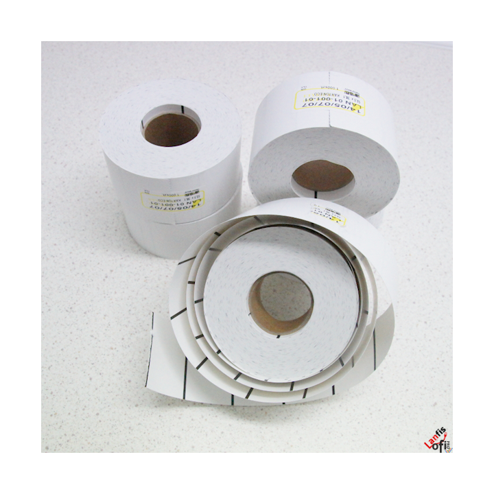 Etykieta cenowa rola 70x36 (4rolki) termiczna biała, perforacja, bezklejowa, nawój 470szt.