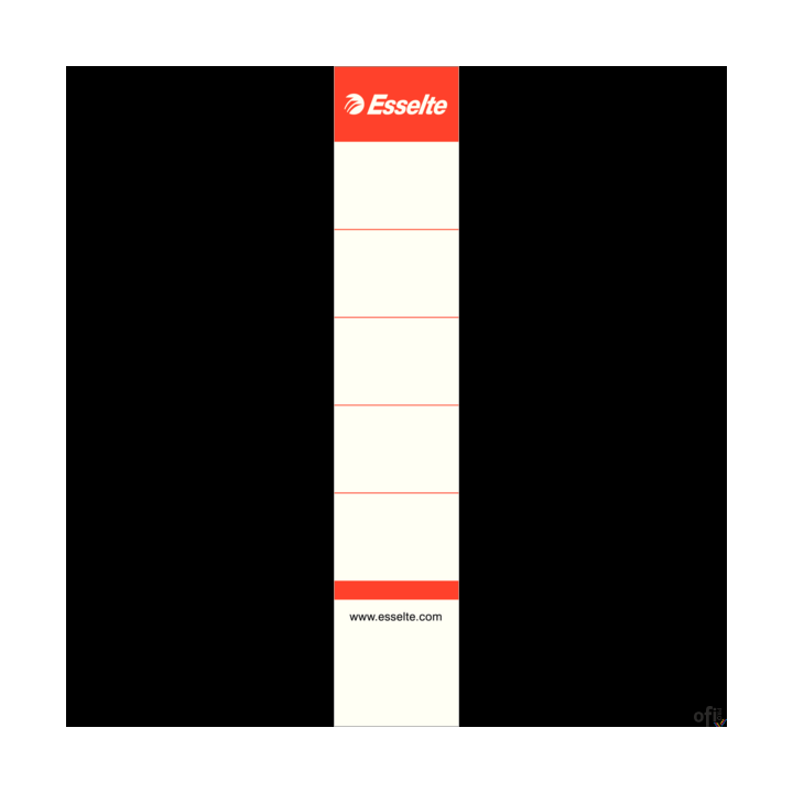 Etykiety grzbietowe do segregatorów 50mm białe 10szt ESSELTE 810811