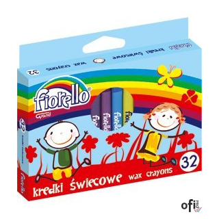 Kredki FIORELLO świecowe 32 kolorów 170-1387