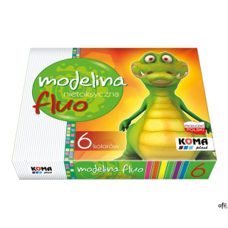 Modelina 6 kolorów fluo Sweet Colours 01426 KOMA-PLAST
