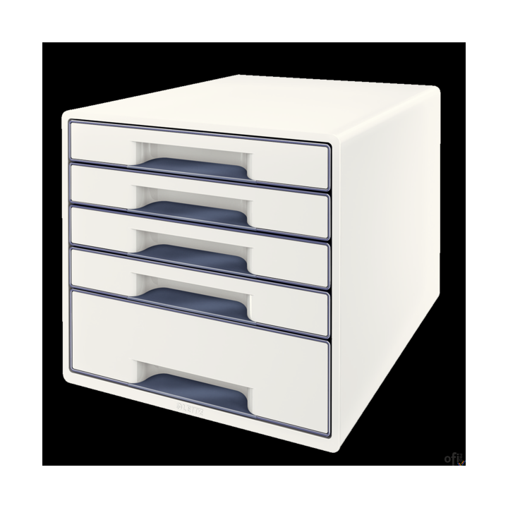 Pojemnik z 5 szufladami LEITZ WOW biało-szary 52142001