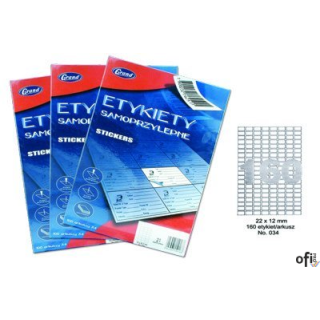 Etykiety samoprzylepne No. 034 22x12 mm GRAND 150-1061 (X)