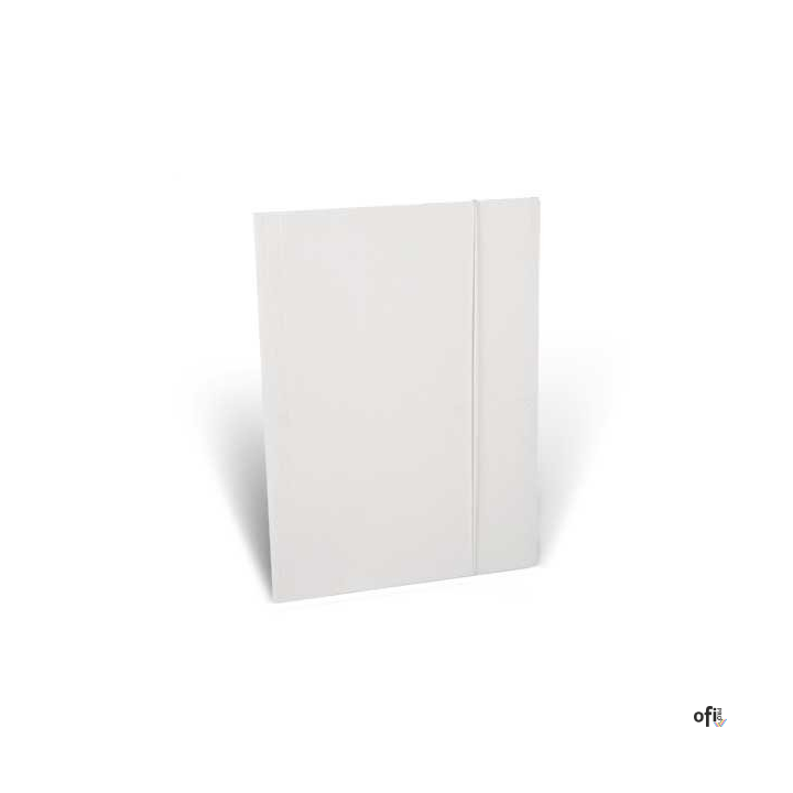 Teczka biurowa z gumką,biała A4 - 350g/m2 *6622 ST.MAJEWSKI