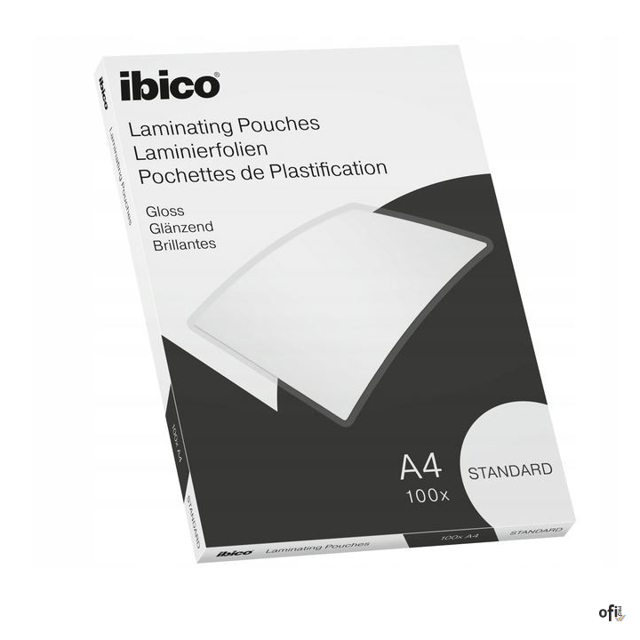 Folia do laminacji IBICO A4 125mic przezroczysta, 100 szt., STANDARD 627310