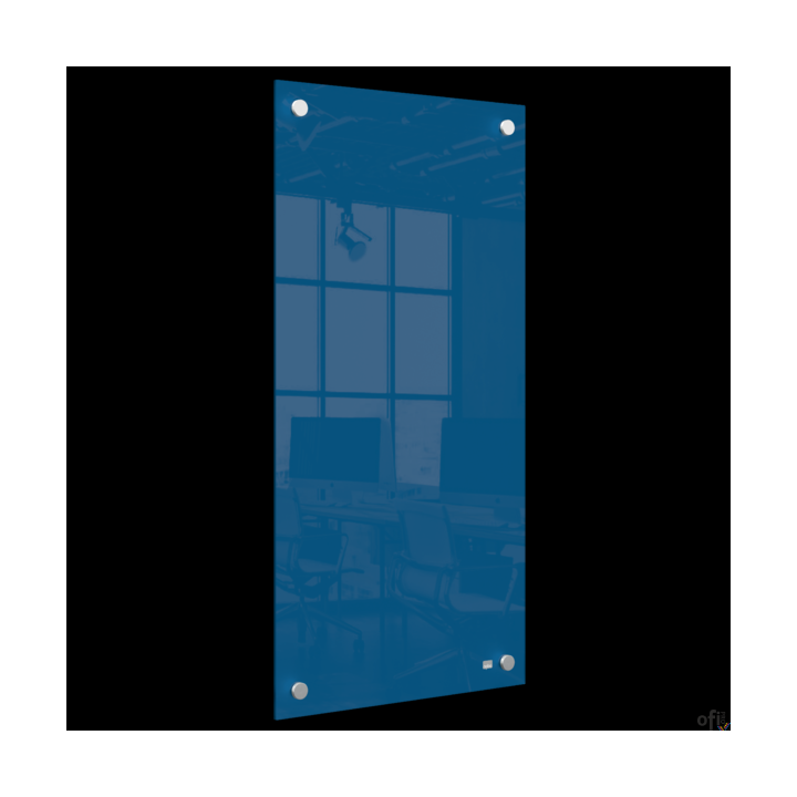 Mała podłużna szklana tablica suchościeralna Nobo Home 300x600mm, niebieska 1915607
