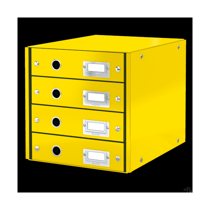 Pojemnik z 4 szufladami Leitz C&S, żółty 60490016