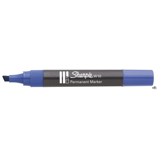Marker permanentny W10 ścięty niebieski SHARPIE S0192693, blister SALE