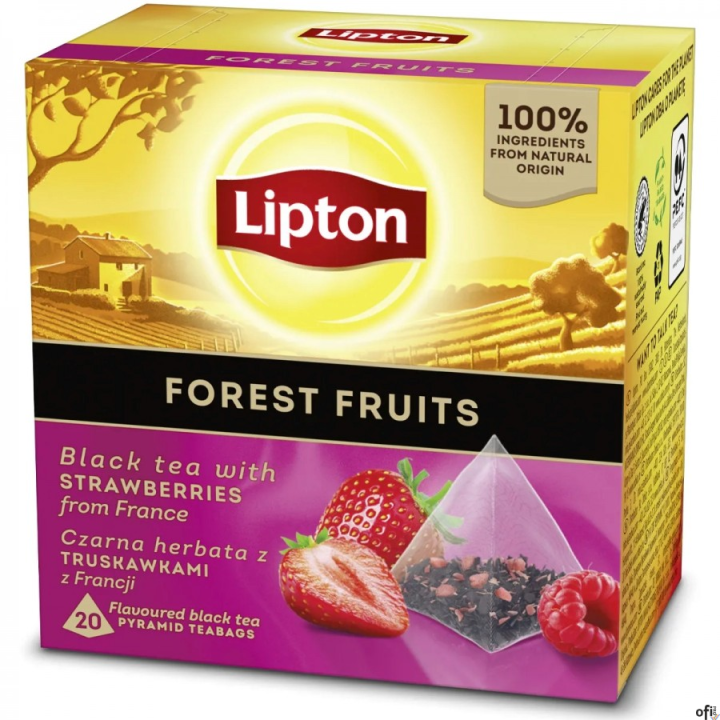 Herbata LIPTON PIRAMID FOREST FRUIT owoce leśne (20 saszetek) czarna