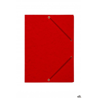 Teczka z gumką rogi DOTTS A4 preszpan czerwona 390g