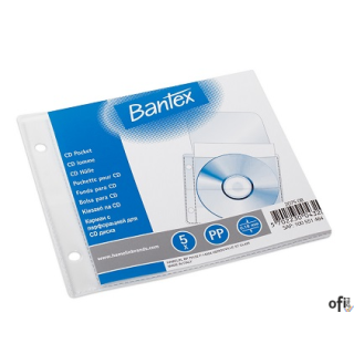 Koszulki groszkowe na 1CD/DVD, w folii (5szt) 2075-08, 180mic., 100551464