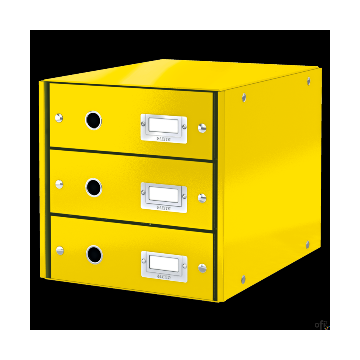 Pojemnik z 3 szufladami Leitz C&S, żółty 60480016