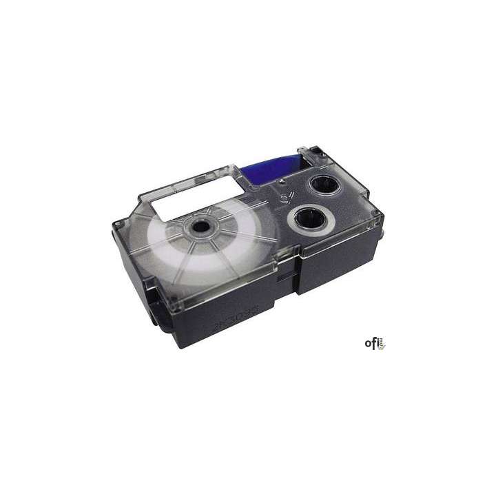 Taśma do nadruku XR Casio XR-9WE1, 9 mm x 8 m Kolor taśmy: biały / Kolor nadruku: czarny 7384