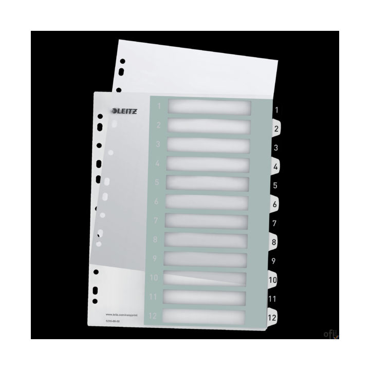 Przekładki plastikowe do nadruku tekstu na kartę, Leitz WOW, 112, biało-czarne 12160000