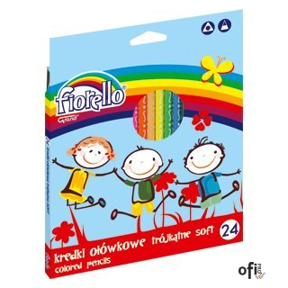 Kredki ołówkowe FIORELLO SUPER SOFT, 24 kolory, trójkątne 170-2188
