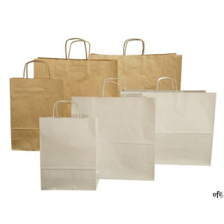 Torba papierowa ECOBAG 250x150x410mm brązowa ekologiczna