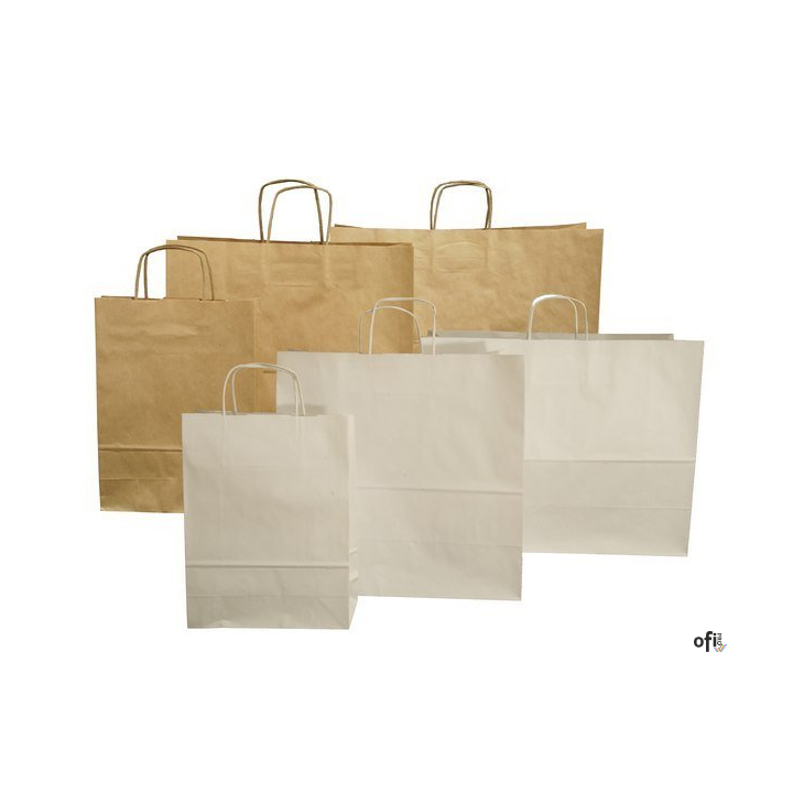 Torba papierowa ECOBAG 250x150x410mm brązowa ekologiczna