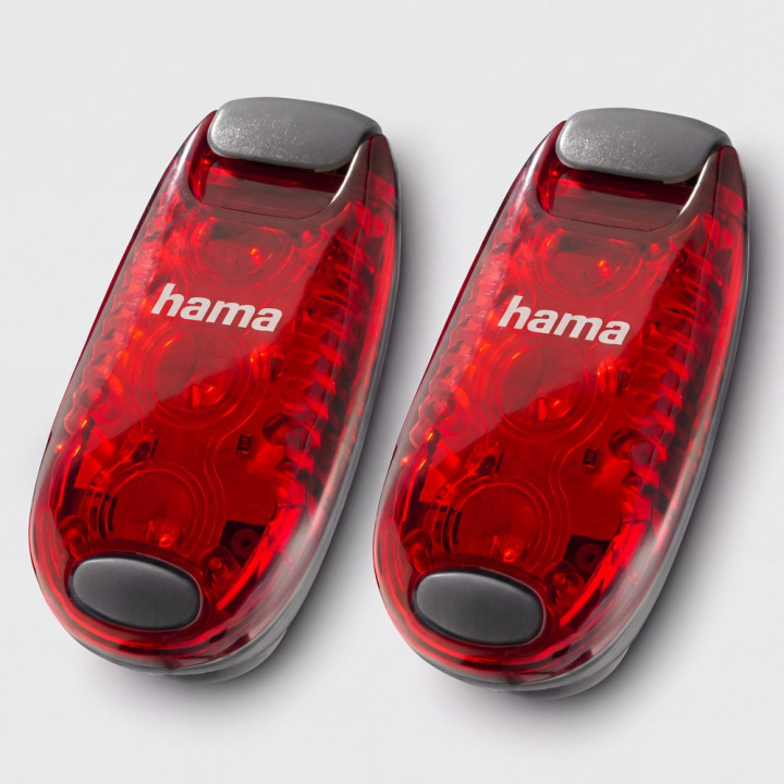 Zestaw lampek rowerowych, ostrzegawczych Hama 2 el.