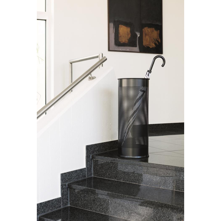Stojak na parasole DURABLE czarny metalowy okrągły 3350-01