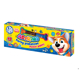 Farby plakatowe Astrino 12 kolorów - 20 ml ASTRA, 301221004