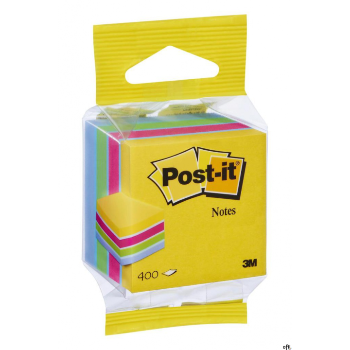 Mini Kostka samoprzylepna POST-IT_ (2012-MUC), 51x51mm, 1x400 kart., mix kolorów, 3M-UU009543172
