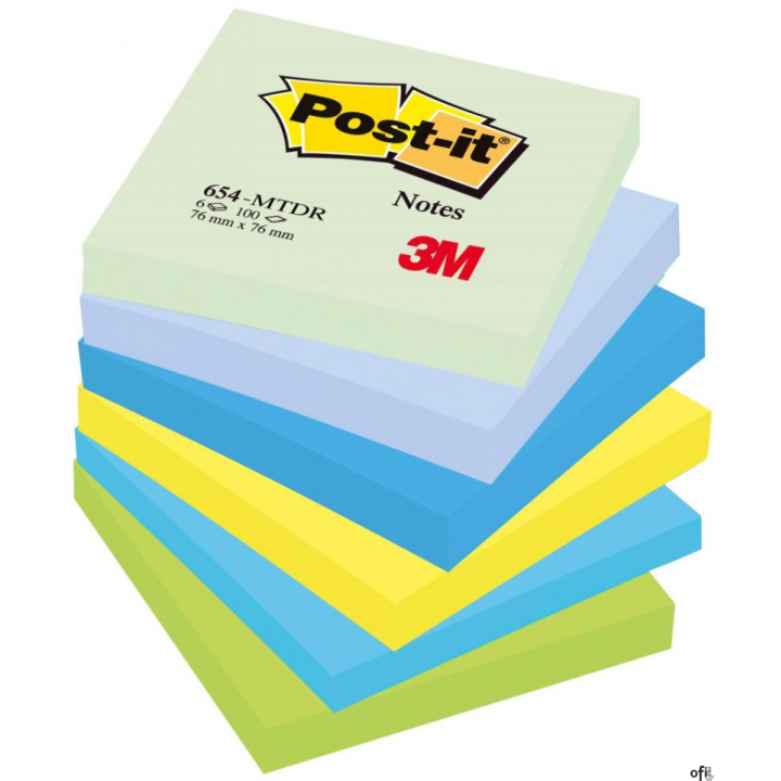Karteczki_samoprzylepne Post-it_, Marzycielskie, 76x76mm, 6x100 karteczek (X)