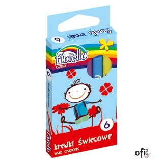 Kredki FIORELLO świecowe 6 kolorów 170-1381
