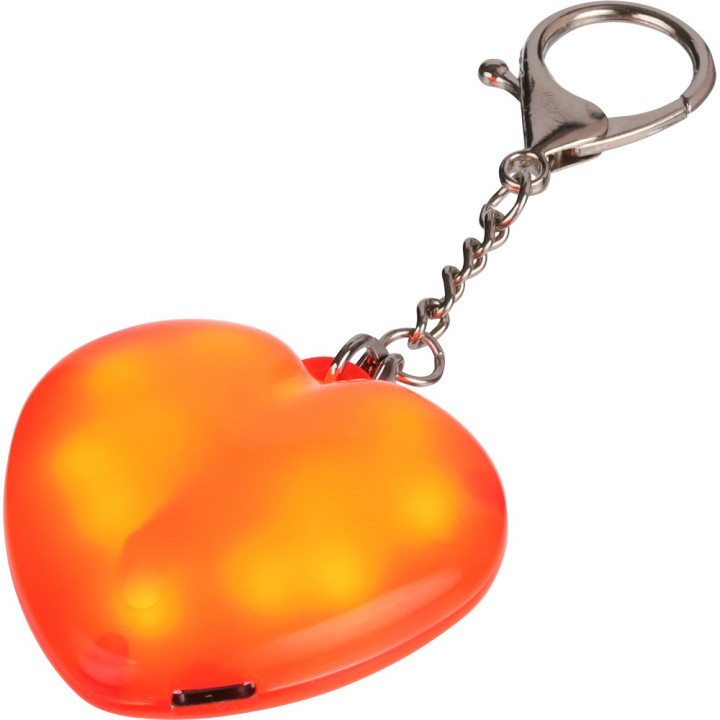 Brelok do kluczy "serce", lampka LED