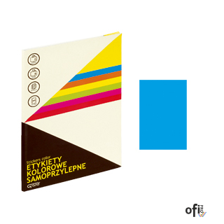 Etykiety samoprzylepne kolorowe A4, niebieski, 25 arkuszy GRAND 150-1365 (X)