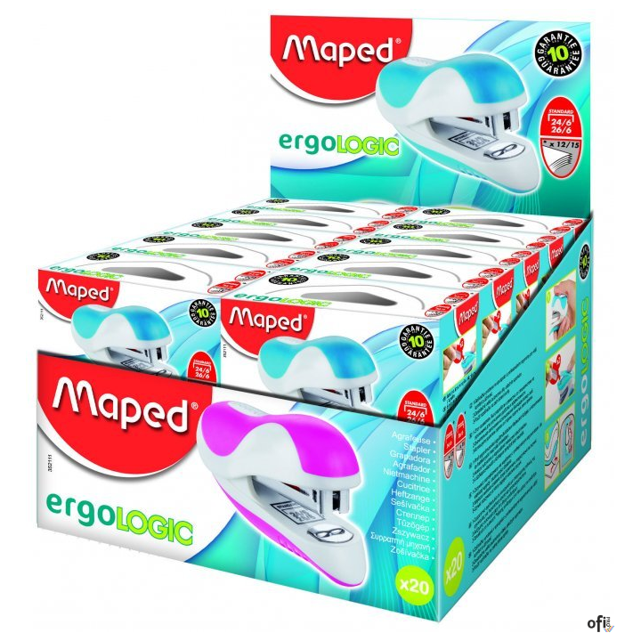 Zszywacz ERGOLOGIC mini 15 kartek 24-26/6 MAPED 352111