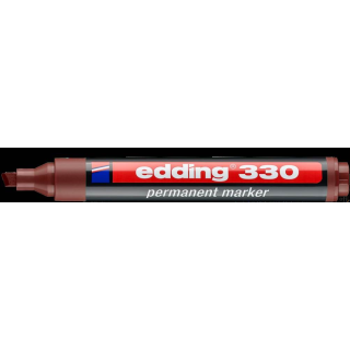 Marker EDDING permanentny ścięta końcówka 1-5mm brązowy  330/007/br ed