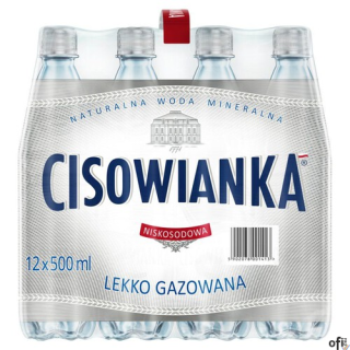 Woda CISOWIANKA 0.5l lekko gazowana zgrzewka 12 szt. KAUCJA