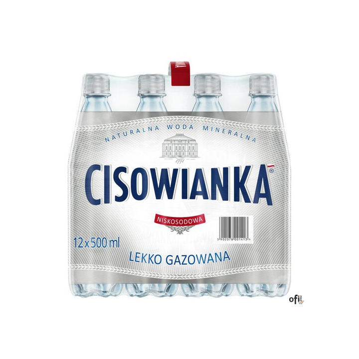 Woda CISOWIANKA 0.5l lekko gazowana zgrzewka 12 szt. KAUCJA