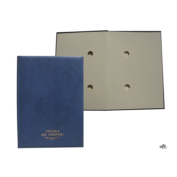 Teczka do podpisu 10k granatowa WARTA grzbiet kryty 1824-920-012