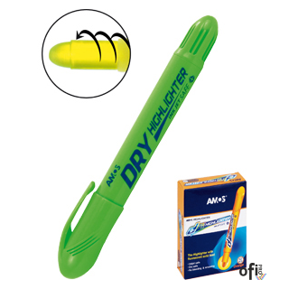 Zakreślacz w sztyfcie AMOS HLD12 DGR, zielony,160-1948