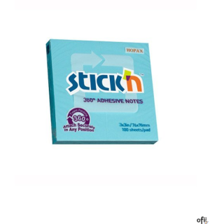 Bloczek STICKN 76x76mm 360stopni niebieski 21553