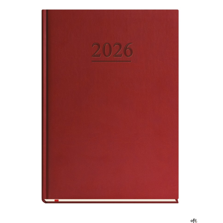 Terminarz Uniwersalny A4 2026 - bordowy Michalczyk i Prokop T-218V-B kalendarz tygodniowy + strona na notatki