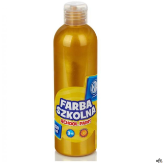 Farba szkolna Astra 250 ml - metaliczna złota, 301217033