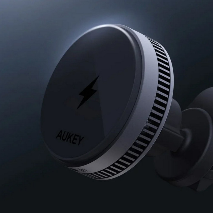 Samochodowy uchwyt do telefonu, magnetyczna ładowarka bezprzewodowa 25W Aukey