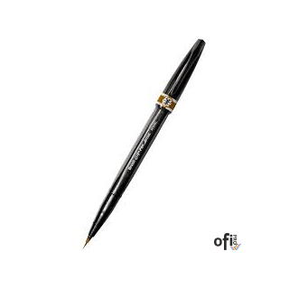Precyzyjny pędzelek do kaligrafii i liternictwa Brush SignPen Artist szary SESF30-N PENTEL