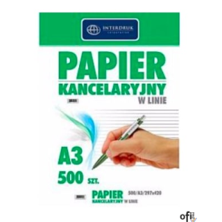 Papier kancelaryjny A3 linia (500) INTERDRUK