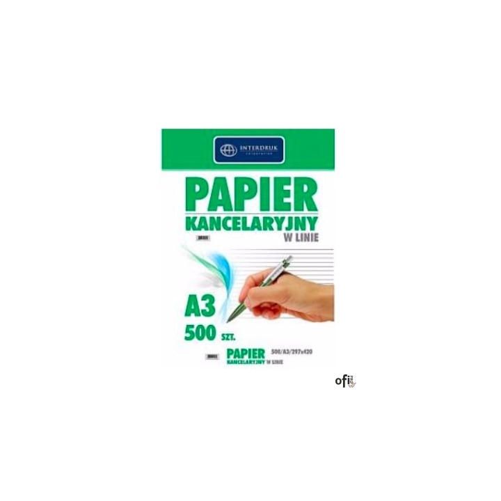 Papier kancelaryjny A3 linia (500) INTERDRUK