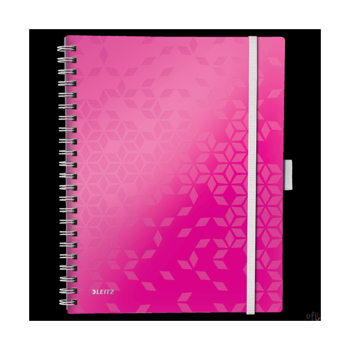 Kołonotatnik Be Mobile LEITZ WOW PP A4 80k różowy 46450023