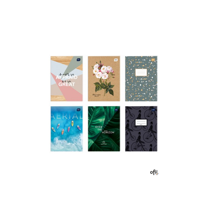 Zeszyt A4 96k. linia UV mix wzorów INTERDRUK 7378