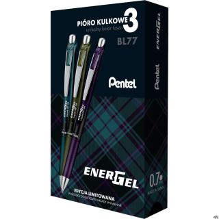 Pióro kulkowe ENERGEL kpl. 3 szt. KA SA VA  + wkłady LR7 3 SZT.