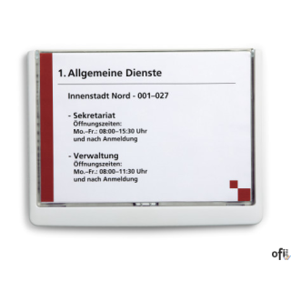 Click Sign tabliczka przydrzwiowa A5 210x148, 5 mm Biały 486602 DURABLE