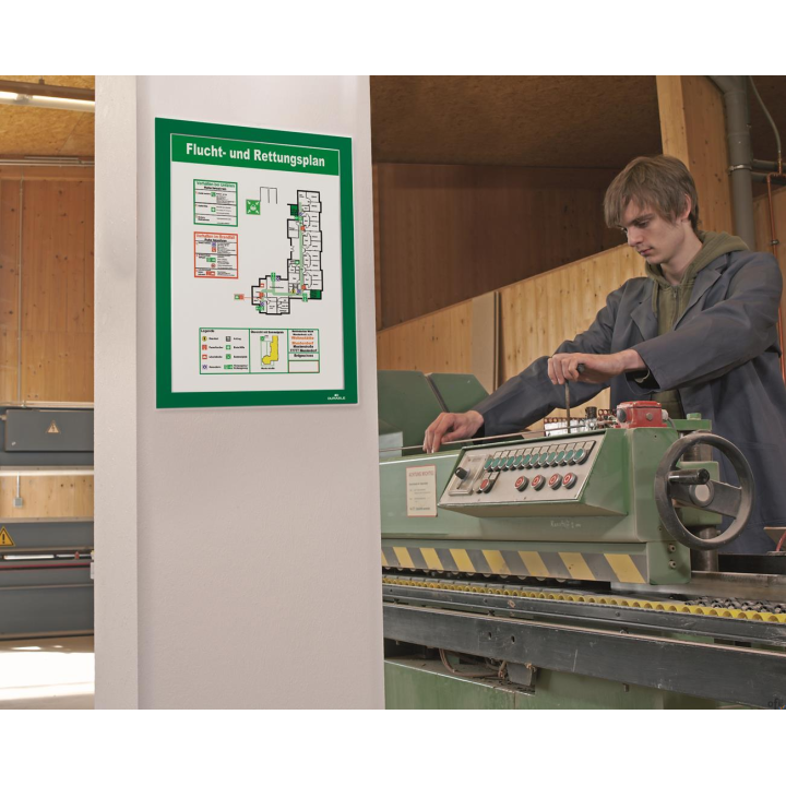 Ramka MAGAFRAME A4 - samoprzylepna magnetyczna zielona DURABLE 487205  2 sztuki