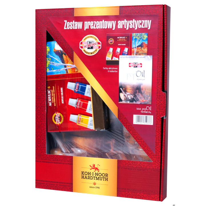Zestaw do malowania-farby AKRYLOWE 162701+blok ZEBLAC  KOH-I-NOOR