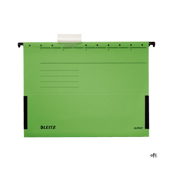 Teczki zawieszane z boczkami ALPHA, zielony, Leitz 19860155