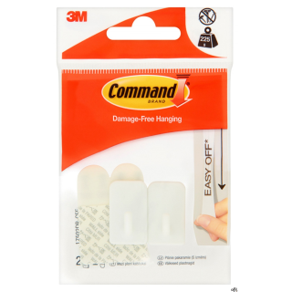 Hak wielokrotnego użytku COMMAND_ Basic (17502DB-CEE), z metalowym uchwytem, mały, biały