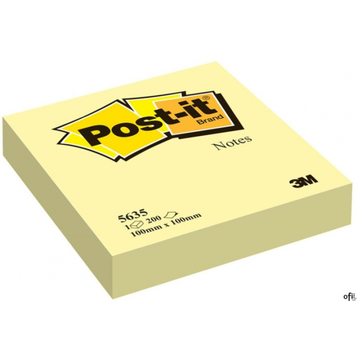 Bloczki 3M POST-IT XL 5635 100x100mm żółte 200k 70071088481